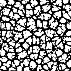 Black and White Seamless Grunge Dark Distressed Pattern. Abstract Chaotic Ink effect. Dots, Spots, Noise, Scratches, Cracks, Stain, Dirt, Spray Paint Endless Background