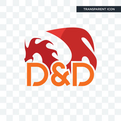 dungeons and dragons vector icon isolated on transparent background, dungeons and dragons logo design
