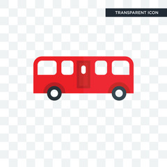 bus vector icon isolated on transparent background, bus logo design