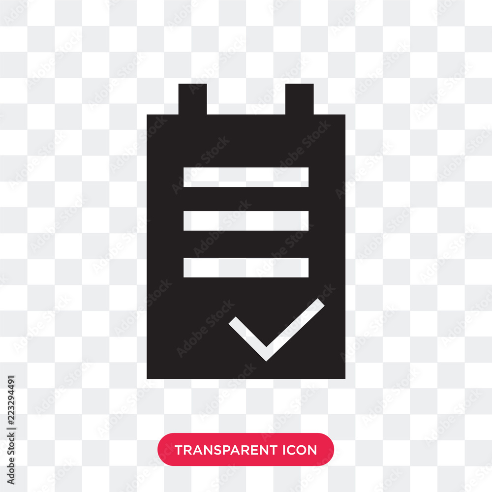 Poster task vector icon isolated on transparent background, task logo design