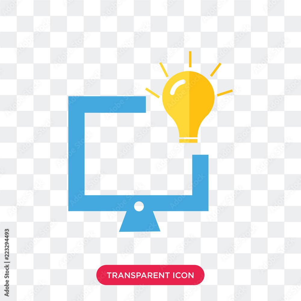 Poster idea vector icon isolated on transparent background, idea logo design