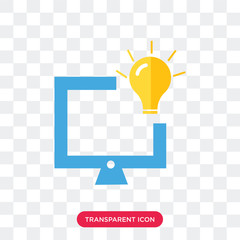 Idea vector icon isolated on transparent background, Idea logo design