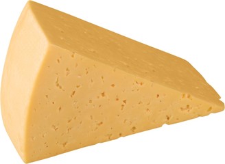 Piece of Cheese Isolated on White