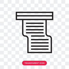 Scroll vector icon isolated on transparent background, Scroll logo design