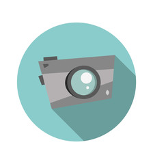 Cartoon camera icon.Vector illustration.