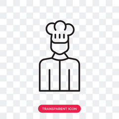 Chef vector icon isolated on transparent background, Chef logo design