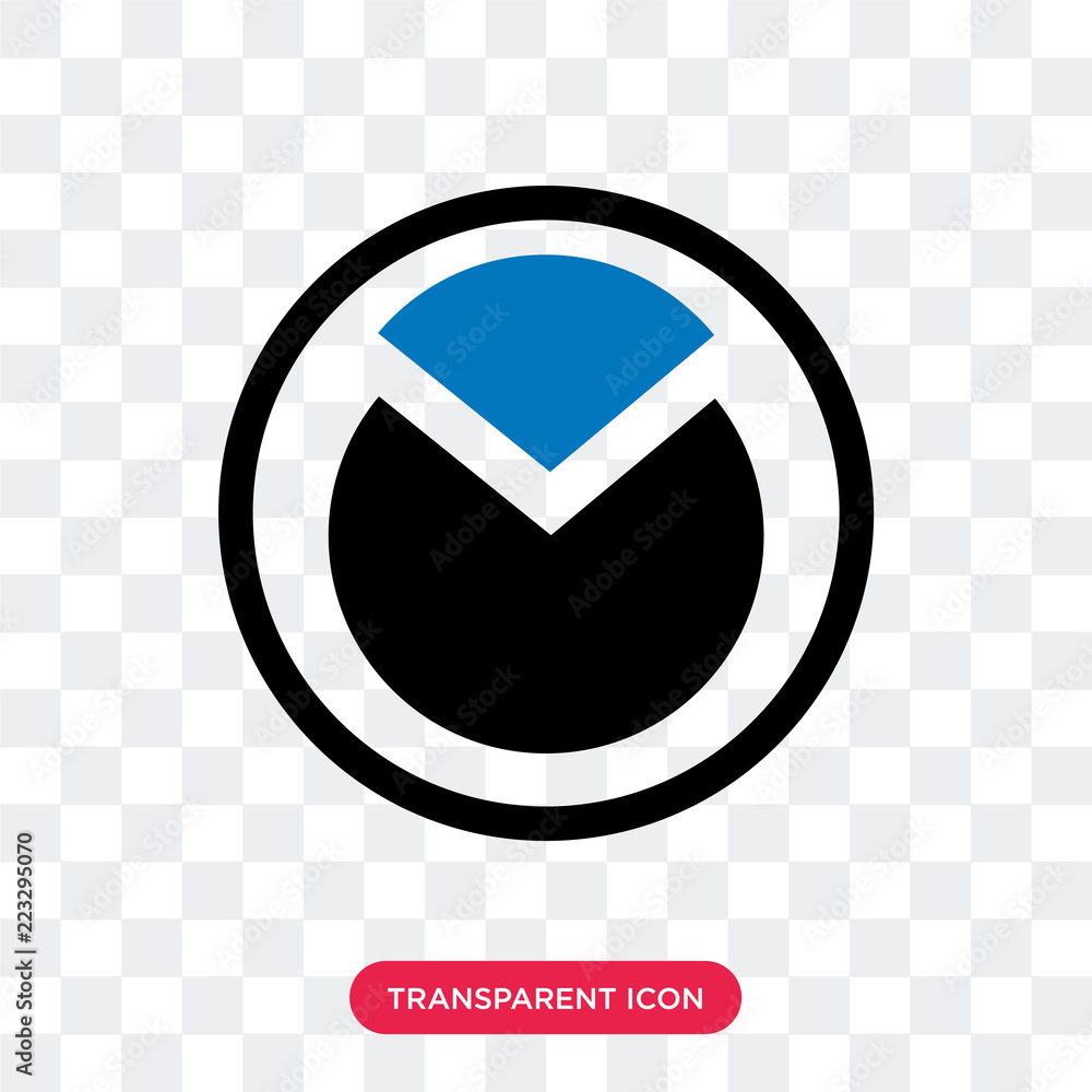 Poster pie chart vector icon isolated on transparent background, pie chart logo design