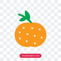 Orange vector icon isolated on transparent background, Orange logo design