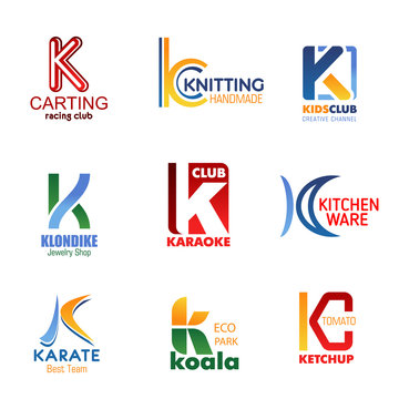 Letter K for company and business identity