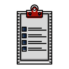 checklist clipboard isolated icon