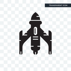 Rocket vector icon isolated on transparent background, Rocket logo design