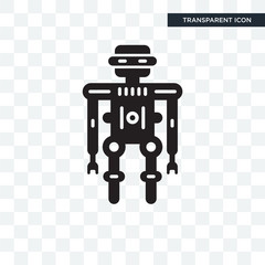 Robot vector icon isolated on transparent background, Robot logo design