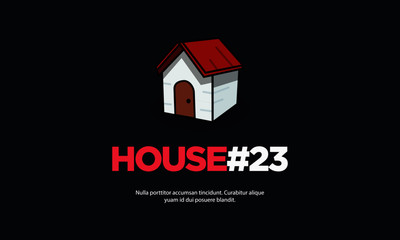 Fototapeta premium House Sign With Simple Vector Illustration 