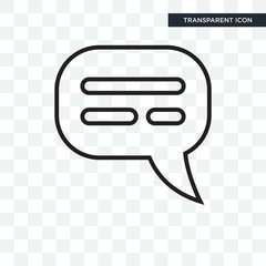 Speech bubble vector icon isolated on transparent background, Speech bubble logo design