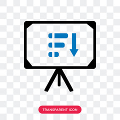 Presentation vector icon isolated on transparent background, Presentation logo design