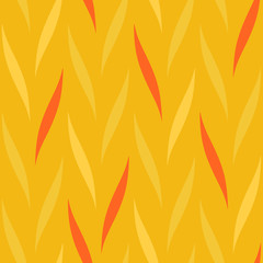 Seamless vector chevron pattern with abstract floral elements in bright yellow colors.