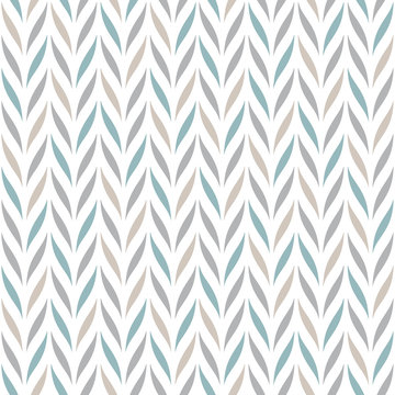 Seamless vector chevron pattern with abstract floral elements in pastel colors on white background.