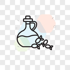 Olive oil vector icon isolated on transparent background, Olive oil logo design