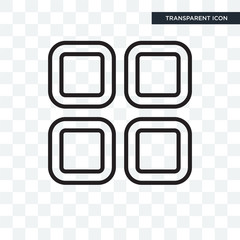 Thumbnails vector icon isolated on transparent background, Thumbnails logo design