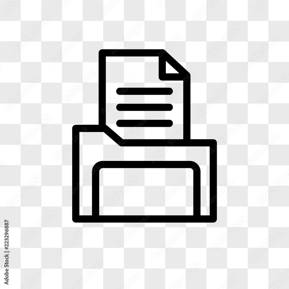 Poster document vector icon isolated on transparent background, document logo design