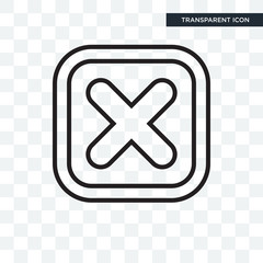 Cancel vector icon isolated on transparent background, Cancel logo design