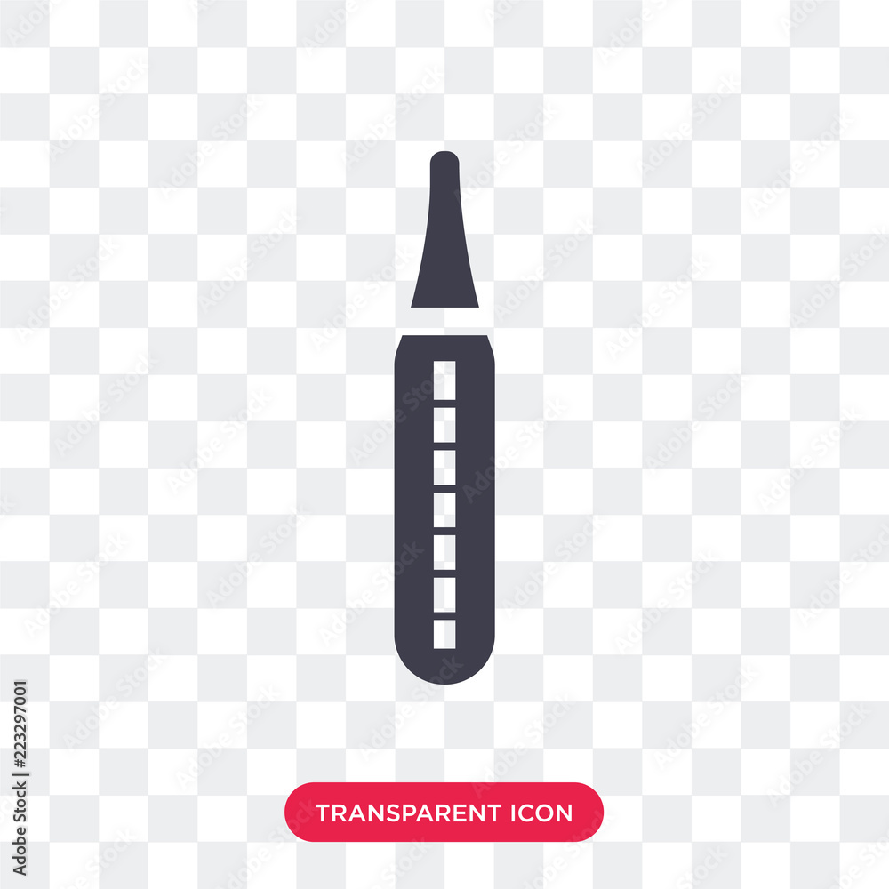 Aufkleber thermometer vector icon isolated on transparent background, thermometer logo design