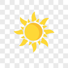 sun vector icon isolated on transparent background, sun logo design