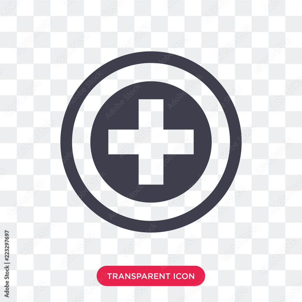 Sticker Pharmacy vector icon isolated on transparent background, Pharmacy logo design