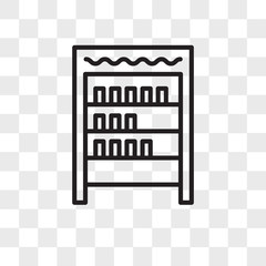 Shelf vector icon isolated on transparent background, Shelf logo design