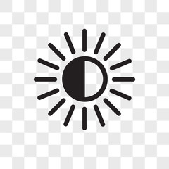 Brightness vector icon isolated on transparent background, Brightness logo design