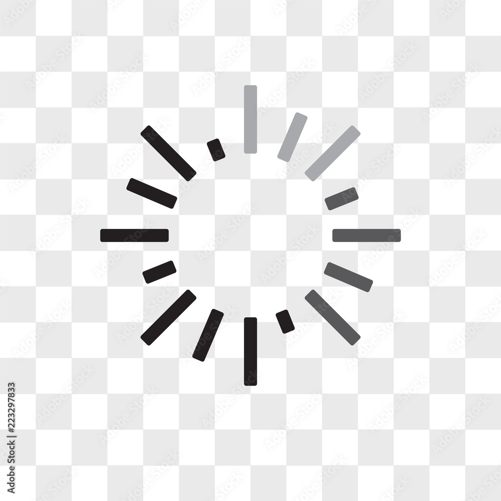 Poster loading vector icon isolated on transparent background, loading logo design