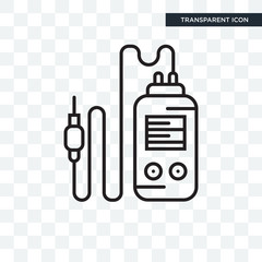 Tattoo machine vector icon isolated on transparent background, Tattoo machine logo design