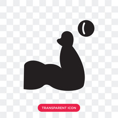 Muscle vector icon isolated on transparent background, Muscle logo design