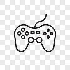 Gamepad vector icon isolated on transparent background, Gamepad logo design