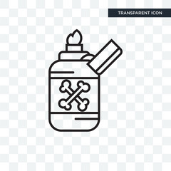 Lighter vector icon isolated on transparent background, Lighter logo design