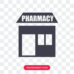 Pharmacy vector icon isolated on transparent background, Pharmacy logo design