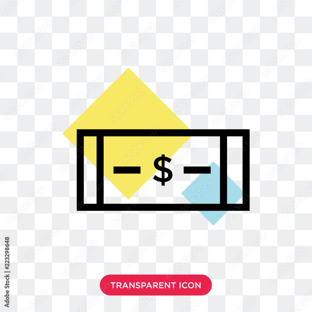 Wall mural Money vector icon isolated on transparent background, Money logo design