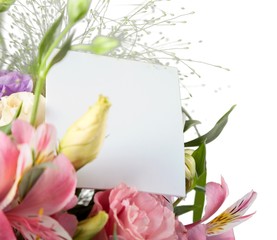Flower Bouquet with Blank Card