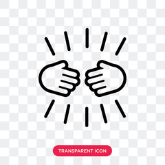 Handshake vector icon isolated on transparent background, Handshake logo design