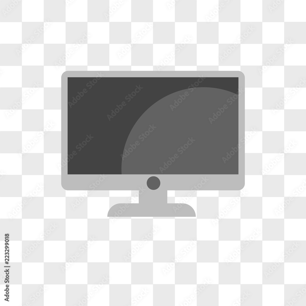 Poster computer vector icon isolated on transparent background, computer logo design