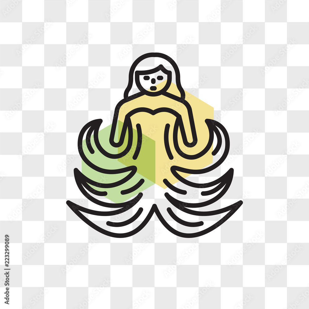 Poster character vector icon isolated on transparent background, character logo design