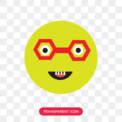 Nerd vector icon isolated on transparent background, Nerd logo design