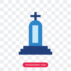 Cementery vector icon isolated on transparent background, Cementery logo design