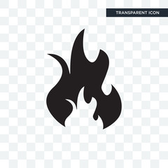 Fire vector icon isolated on transparent background, Fire logo design