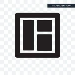 Square vector icon isolated on transparent background, Square logo design