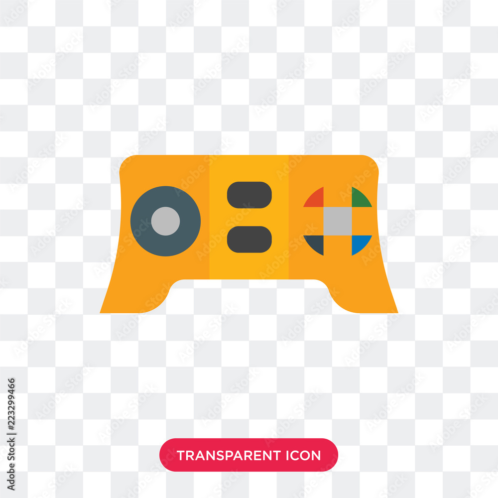 Poster gamepad vector icon isolated on transparent background, gamepad logo design
