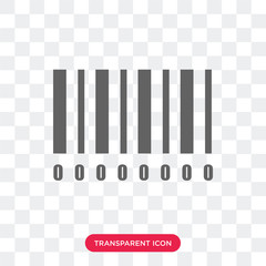 Barcode vector icon isolated on transparent background, Barcode logo design