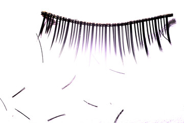 False Eyelashes isolated on white background