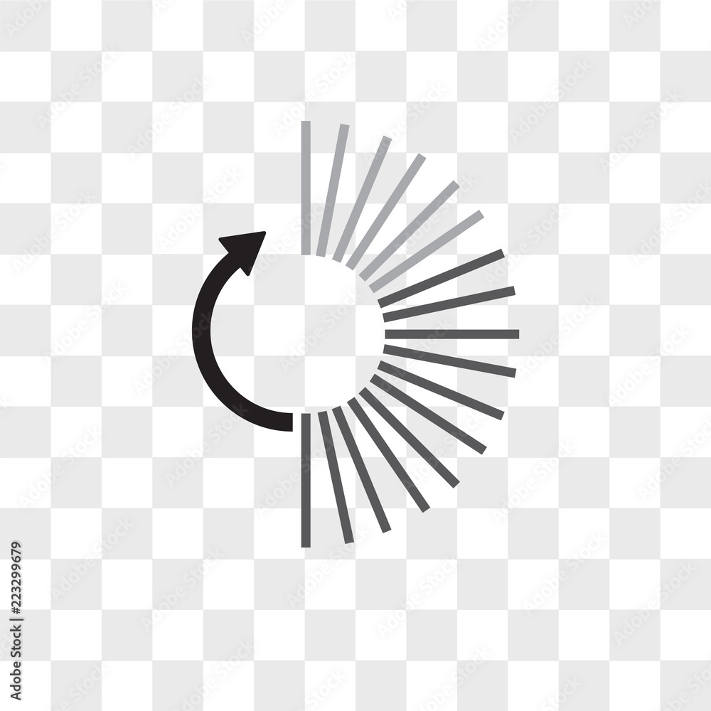 Poster loading vector icon isolated on transparent background, loading logo design