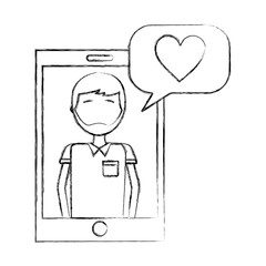 smartphone man love conversation mobile